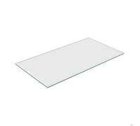 Relaxdays Plaque en verre de sécurité trempé, pour table et cheminée, rectangulaire, 120x65 cm, 8 mm, transparente
