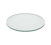 Relaxdays Plaque en Verre de sécurité trempé, pour Table et cheminée, Ronde, Ø 30 cm, 8 mm d'épaisseur, Transparente