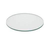 Relaxdays Plaque en verre de sécurité trempé, pour table et cheminée, ronde, Ø 30 cm, 8 mm d'épaisseur, transparente