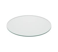 Relaxdays Plaque en Verre de sécurité trempé, pour Table et cheminée, Ronde, Ø 50 cm, 8 mm d'épaisseur, Transparente