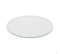 Relaxdays Plaque en verre de sécurité trempé, pour table et cheminée, ronde, Ø 80 cm, 8 mm d'épaisseur, transparente