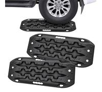 Relaxdays Plaques de désensablage lot de 2 6 x 57 x 30 cm 7 t plastique aide à la traction sable boue noir