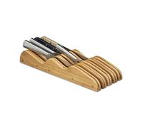 Relaxdays , plat, HxLxP 40 x 12 x 5 cm, tiroir à couteaux naturel, couché, bambou, pour 9 couteaux, HBT 40 x 12 x 5 cm, insert de tiroir