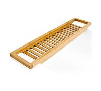 Relaxdays Plateau de Baignoire en Bambou - 64 x 15 cm - Marron