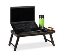 relaxdays Plateau de lit pour ordinateur portable marron