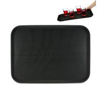 Relaxdays Plateau de Service, Surface antidérapante, Forme rectangulaire, Restaurant, LxP: 56 x 41 cm, Noir