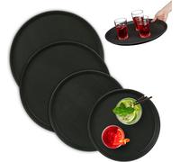 relaxdays Plateau de service, lot de 4, 4 tailles
