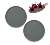 relaxdays Plateau de service rond, set de 2, 40 cm