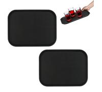 relaxdays Plateau de service, set de 2, noir