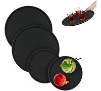 relaxdays Plateau de service, set de 4, 2 tailles