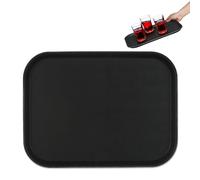 Relaxdays Plateau de Service, Surface antidérapante, Forme rectangulaire, Boissons, Restaurant, LxP: 41x30 cm, Noir