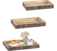 Plateau service Plateau lot 3 Plateau dejeuner Plateau set rectangle
