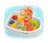 Relaxdays : Plateau Flottant en Forme de cœur, Blanc