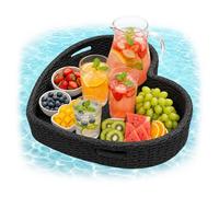 Relaxdays : Plateau Flottant en Forme de cœur, Noir