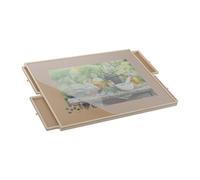 Relaxdays Plateau pour Puzzle allant jusqu'à 1500 pièces, 4 tiroirs, Hauteur réglable, Bois de pin, Nature