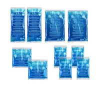 Relaxdays Poche de Gel, en lot Pratique de 5, compresse Chaud/Froid, Convient au Micro-Ondes, 4 formats, Bleue