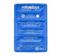 Relaxdays Poche de Glace, Chaud et Froid, 25 x 36 cm, Gel, Premiers Secours, Pochette réutilisable, Bleu
