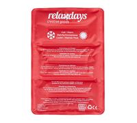 Relaxdays Poche de Glace, Chaud et Froid, 25 x 36 cm, Gel, Premiers Secours, Pochettes réutilisables, Rouge