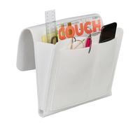 Relaxdays Poche de lit, feutre, à suspendre, 5 compartiments, rangement canapé, organisateur HLP 26x28x5 cm, blanc