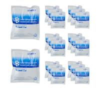 Relaxdays Poches de froid instantané, Lot de 20, Compresses de froid, HxL: 14,5x12,5cm, sport & déplacements, blanc/bleu
