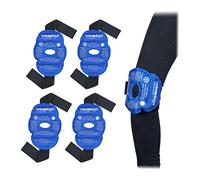 Relaxdays Lot de 4 poches de gel bleues genoux