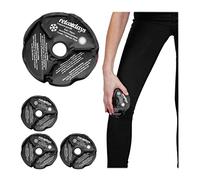 Relaxdays Poches de Gel Genoux, Lot de 4, compresses Effet Chaud ou Froid, réutilisables, Encoche pour la mobilité, Noir