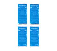 Relaxdays Poches de Glace, Lot de 4, Chaud et Froid, 12 x 29 cm, Premiers Secours, Pochettes réutilisables, Bleu