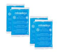 Relaxdays Poches de Glace, Lot de 4, Chaud et Froid, 9 x 15 cm, Premiers Secours, Pochettes réutilisables, Bleu