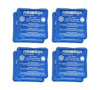 Relaxdays Poches de Glace, Lot de 8, Chaud et Froid, 11 x 11 cm, Premiers Secours, Pochettes réutilisables, Bleu