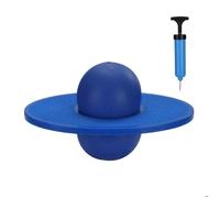 Relaxdays Pogo Ball pour enfants, jusqu'à 100 kg, jeu de saut d'extérieur, balle rebondissante, 25 x 39 x 28 cm, bleu