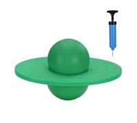 Relaxdays Pogo Balle sauteuse pour Enfants, jusqu'à 100 kg, avec Plaque, équilibre, h x l x p : 25 x 39 x 28 cm, Vert