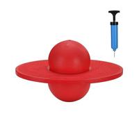 Relaxdays Pogo Balle sauteuse pour Enfants, jusqu'à 100 kg, avec Plaque, équilibre, h x l x p : 25 x 39 x 28 cm, Rouge