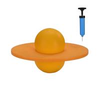 Relaxdays Pogo Balle sauteuse pour Enfants, jusqu'à 100 kg, avec Plaque, équilibre, h x l x p : 25 x 39 x 28 cm, Jaune