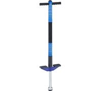 Relaxdays Bâton Sauteur pour Votre Enfant, Charge maximale : 35 kg, rembourré, antidérapant, Acier INOX, extérieur, Bleu