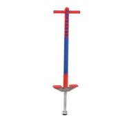Relaxdays Pogo Stick pour Enfants, rembourré, antidérapant, INOX, 94.5x23.5x6 cm, Bleu/Rouge