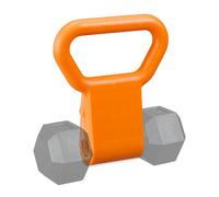 Relaxdays Poignée pour Faire de l’haltère Une Kettlebell, en Plastique, H x L x P : 28 x 23 x 7 cm, Orange