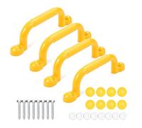 Relaxdays Poignées pour Structure d'escalade, Lot de 4, 24 x 3 x 7 cm, Jaune, Charge 100 kg, Tour de Jeu et Mezzanine