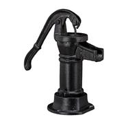 relaxdays Pompe à Bras déco, Beau Design Antique, résistant aux intempéries, Accessoire décoration Jardin, Fonte, Noir