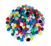 Relaxdays 10024347 Pompons colorés loisirs créatifs boules DIY décoration 2 cm set de 200 anniversaire mariage, multicoloré