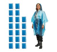 Relaxdays Ponchos de pluie jetables en lot de 20