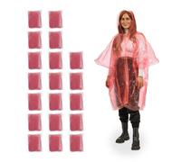 Relaxdays Ponchos de pluie jetables en lot de 20