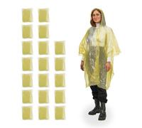 Relaxdays Ponchos de pluie jetables en lot de 20