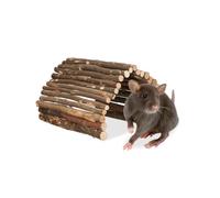 Relaxdays Pont en Bois pour rongeurs, 40 x 65 cm, Accessoire pour Cage, Lapins, cochons d’Inde, Hamsters, Nature