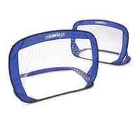 Relaxdays But de foot Pop-Up Lot de 2 cages avec sac de rangement Football enfants Pop-Up 120 x 80 x 80 cm cage de football extérieur intérieur activité, bleu