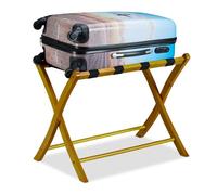 Relaxdays 10024306_126 Porte-Bagage Pose Valise, Nature, 52, 5 x 66, 5 x 48 cm