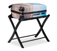 Relaxdays 10024306_46 Porte-Bagage Pose Valise, Noir, 52, 5 x 66, 5 x 48 cm