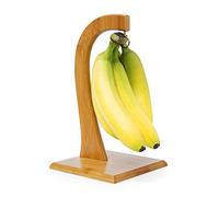 Relaxdays Porte-banane SHELDON présentoir Arbre bois de bambou grappe de raisin tomates fruits légumes HxlxP 28,5 x 16 x 16 cm, naturel