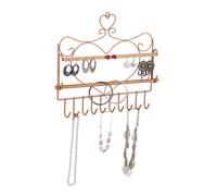Relaxdays Porte-Bijoux Mural, pour Colliers, Boucles d’Oreilles, Bracelets, Look Romantique, HLP 30x36,5x3,5 cm, Bronze