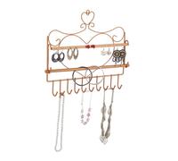 Relaxdays Porte-Bijoux Mural, pour Colliers, Boucles d’Oreilles, Bracelets, Look Romantique, HLP 30x36,5x3,5 cm, Bronze