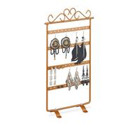 Relaxdays Présentoir à boucles d'oreilles 44 emplacements en fer Bronze